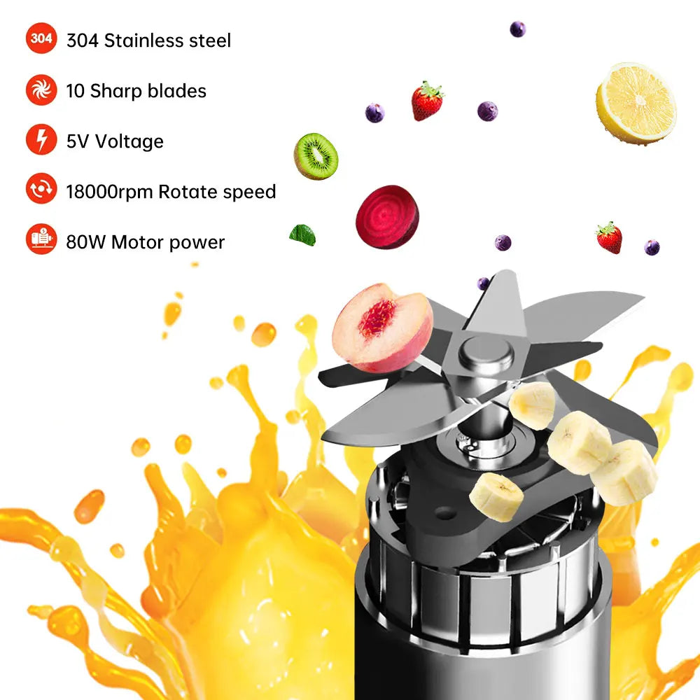 Mini Blender To Go – Perfect voor Smoothies & Shakes